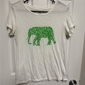 Crown & Ivy Cream Fitted Short Sleeve Tee